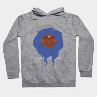 Deer Girl Illustration Hoodie